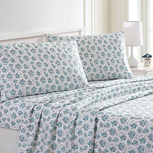 Microfiber Polyester Queen Sheet Set with 14" Deep Pockets