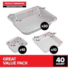 Confezione da 40 teglie da forno in alluminio resistenti