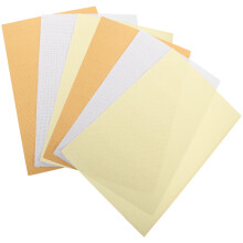 Toiles à broder quadrillées pour points de croix de moines, en coton, 6 feuilles