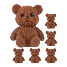 6Pcs Mini Figurine for Party and present Giving in Brown Color