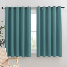 Blackout Curtain Panels with Silver Grommets 34x60 in