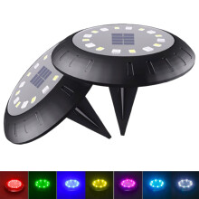 Solar Ground Lights 16-LED RGB Warm White 2-Pack