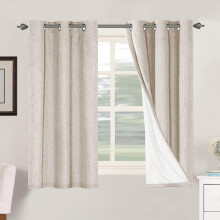 Faux Linen Blackout Curtains 42x54 in Pair
