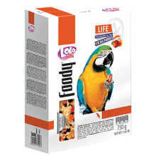 Lolo Pets Foody Fruit - Duże Kawałki Owoców Tropikalnych - Pokarm Dla Dużych Papug 900G