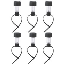 6-Pack Solar LED Pool Fence Lights, Waterproof, ABS Housing, Auto-Charging, Compatible with Above-Ground Pools
