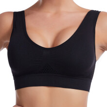 Sutien sport lulshou la reducere, sutien sport confortabil pentru yoga, fără armătură, lenjerie intimă pentru femei (negru, XL)