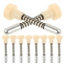 10Pcs Beige Spring Latch Rod Metal Door Hardware for Adjustable Door Fit