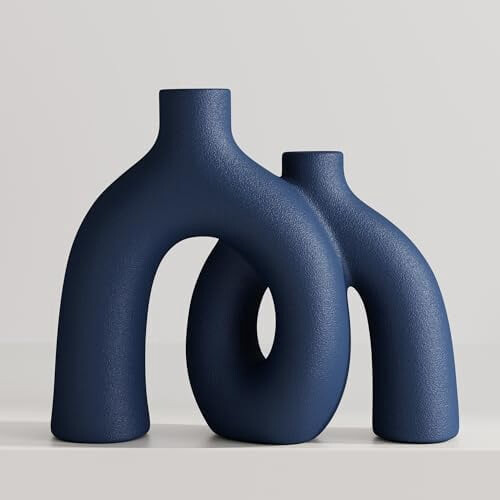 Matte Milky White Conjoined Boho Vase Set