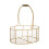 Golden Oval Woven Gift Basket for Weddings 1