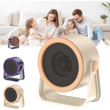 2026 Calefactor portátil – Mini radiador para escritorio, baño, oficina, dormitorio; Calentamiento rápido y silencioso (Caqui)