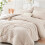 Beige seersucker twin comforter set 5 pieces 1