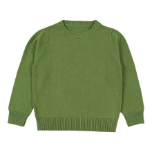 Babytrui voor jongens en meisjes, effen kleur, gebreide trui, trui met snoepkleurige basis, groen, 8 jaar