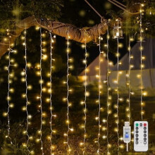 200 LED-lichtjes voor in de slaapkamer, binnen/buiten – Warm wit, geschikt voor kerst, bruiloften, feesten, studentenkamers en raamdecoratie
