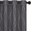Grey Blackout Curtains with Silver Wave Dots Print, 52x45 1