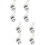 Gardinruller i nylon, hvide, 8-pak 1