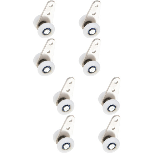 Gardinruller i nylon, hvide, 8-pak