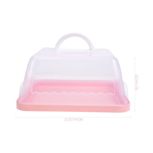 Portable Plastic Cake Container for Tea Room Use 1Pack 10.02x10.02in 1