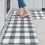 2-Pack Grey & White Anti-Fatigue Kitchen Mats, 17.3" x 29" 1