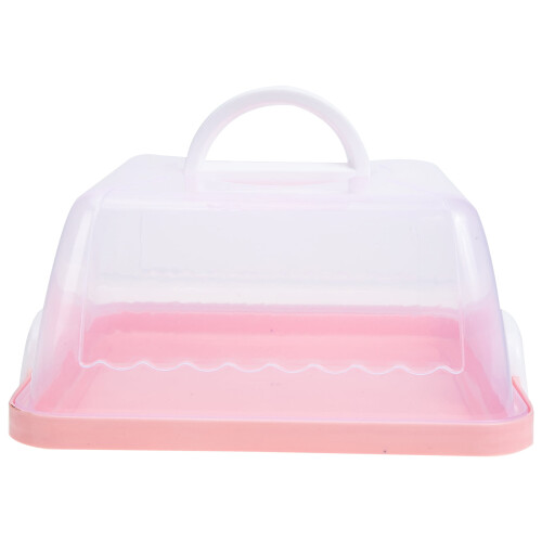 Portable Plastic Cake Container for Tea Room Use 1Pack 10.02x10.02in 2