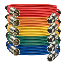 Professional XLR Microphone Cable, Zinc Alloy Shielded Pure Copper Male to Female Audio Cord for Sound Cards, Various Lengths Available