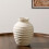 Matte Ceramic Ribbed Vase 6.6 in 1
