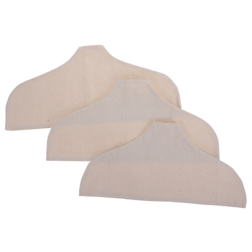 3-Pack Cotton-Linen Hanger Covers, Beige