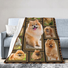 Pomeranian fleecefilt 102x76 cm