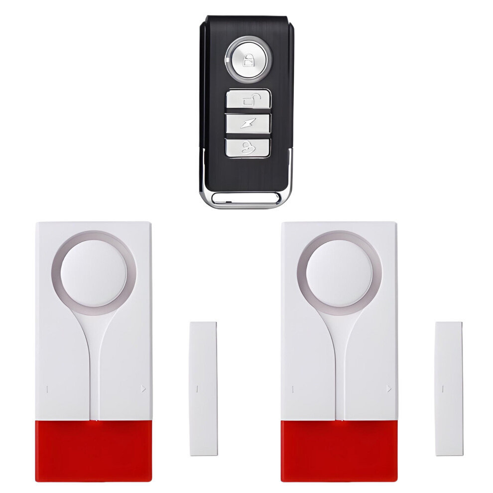 2Pcs Abs Motion Sensor, Peel-And-Stick Window Alarms For Immediate Entry Detection, 0.16X0.35x0.08 In, White 9555307415787