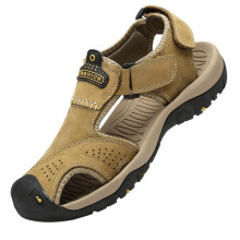 Men's Leather Non-Slip Beach Sandals Anti-Kick