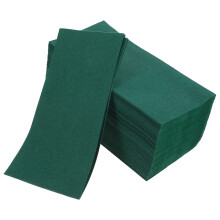 Serviettes en papier vertes décoratives OUNONA, lot de 50
