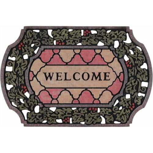 Tapete de entrada grande, resistente, antiderrapante, 61 x 91 cm (24 x 36 polegadas), com base de borracha – compatível com garagem, pátio e