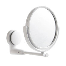 Nieuwe uitschuifbare make-up spiegel voor badkamer en scheren / 2-zijdige wandspiegel - wit, 3-zijdige spiegel
