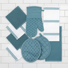 9-Piece Cotton Kitchen Towel and Oven Mitt Set