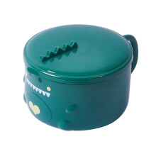 Ciotola per ramen MOQIN per microonde con manici, rivestimento interno in acciaio inox 304, tazza per zuppa adatta al microonde con coperchio -