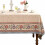 Beige Floral Rectangular Tablecloth 63x110 in 1