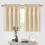 Cortinas curtas bege para bloquear a luz, 42x36 polegadas, com bolso para varão. 1