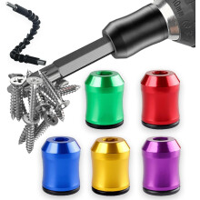3-in-1 Magnetic Screwdriver Head Ring, 1/4" (6.35mm) Universal Bit Compatible with Hex & Power Bits