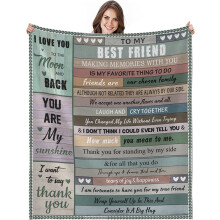Best Friend Blanket – Friendship Gift for Women, Throw Blanket for Bed/Sofa/Travel (Green, 50x60")