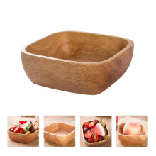 1 bol en bois, assiette à dessert, saladier en bois, récipient alimentaire, vaisselle