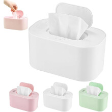 Portable Wipe Warmer Dispenser with LED Display, USB Powered, Adjustable Temp, Even Heating, Large Capacity for Home/Car/Travel (White)