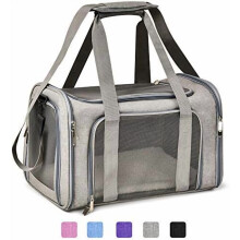 Large Cat Carriers Dog Carrier Pet Carrier for Cats Dogs Puppies up to 25Lbs, Big Dog Carrier Soft Sided, Travel Puppy Carrier - Large - Grey