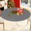 Round Elastic Tablecloth, Vinyl & Flannel, 18-24 in, Grey 1