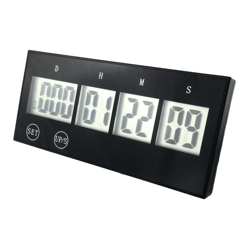Retirement Countdown Clock, Up to 999 Day Countdown Timer, Black