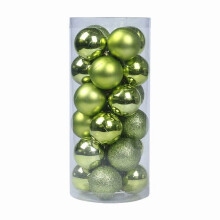 Gallickan Christmas Baubles 30mm, 24-Pack, Shiny Light Green