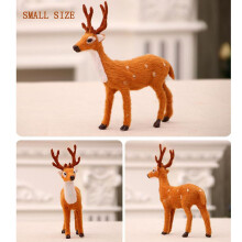 Figurine décorative de cerf en plastique pour Noël et hiver