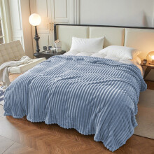 Soft Double-Layer Microfiber Throw Blanket Blue