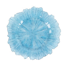 BalsaCircle6Transparent Bleu Poudré13" Assiettes de présentation rondes à motif bois acrylique BalsaCircle6
