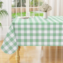 Nappe rectangulaire en vinyle imperméable avec envers en flanelle de buffle, housse en plastique lavable pour une utilisation