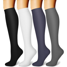 paia di calze a compressione per uomo e donna. La circolazione sanguigna di 15-20 mmHg è il supporto ideale per atletica, corsa e ciclismo.