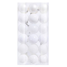 36Pcs Shatterproof Christmas Tree Ornaments, 6CM White Baubles – Compatible with All Trees